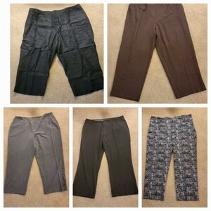 Mixed Lot Of Women's Dress Pants - Size 24W - 5 Pairs -  Various Brands